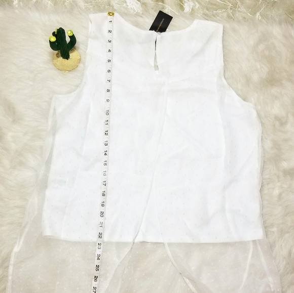 Sleeveless Hi-low Overlay Tunic - Picture 5 of 8